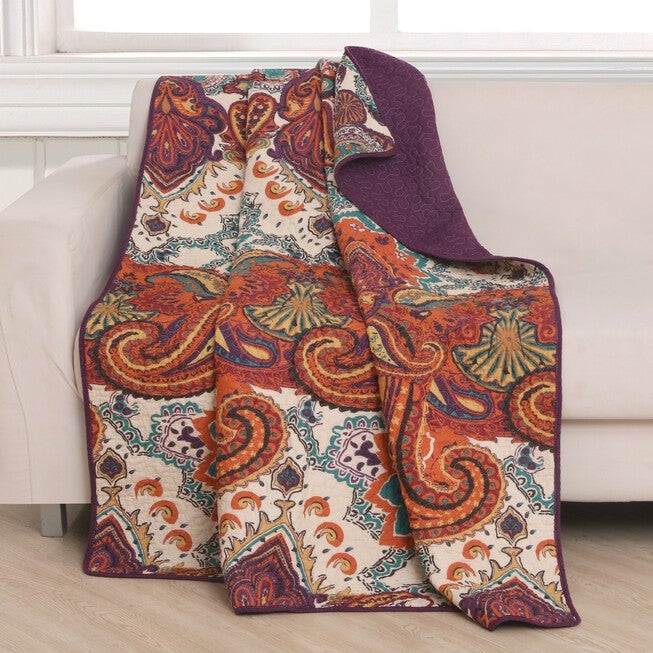 Nirvana Quilted Throw Blanket, SPICE, hi-res image number null
