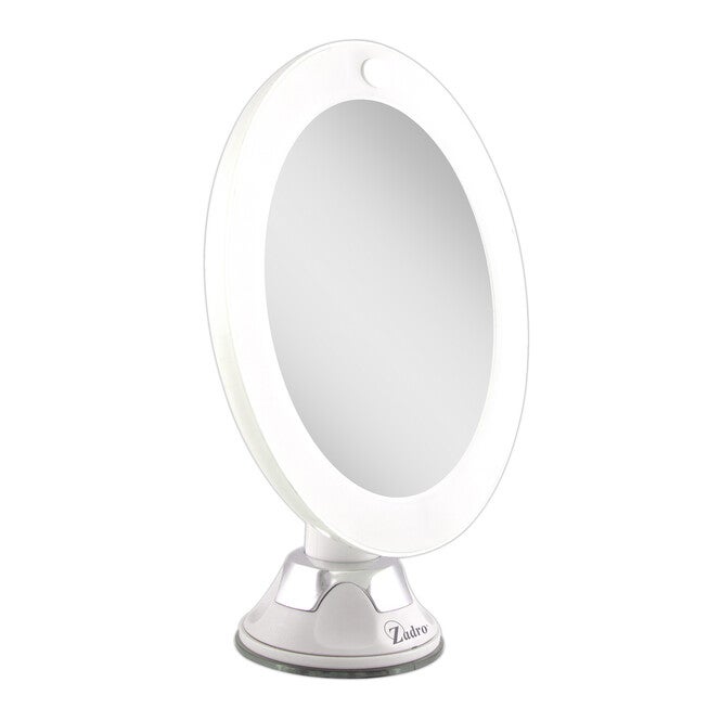 LED Lighted Z'Swivel Power Suction Cup Mirror 10X, WHITE, hi-res image number 0