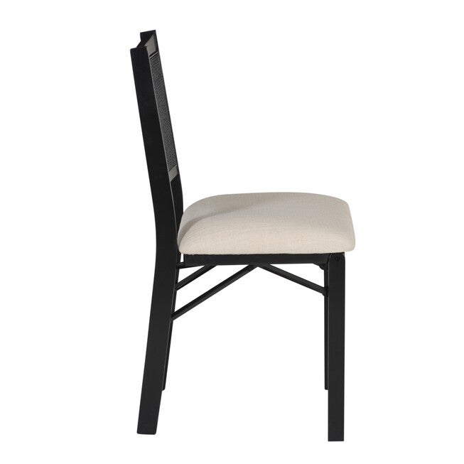 Beaux Cane Back Black Folding Chair Folding Dining Chairs, , alternate image number null