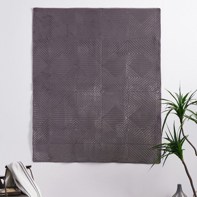 Riviera Velvet Storm Gray Throw Blanket, , on-hover image number 1