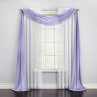 BH Studio Sheer Voile Scarf Valance, LAVENDER, hi-res image number null