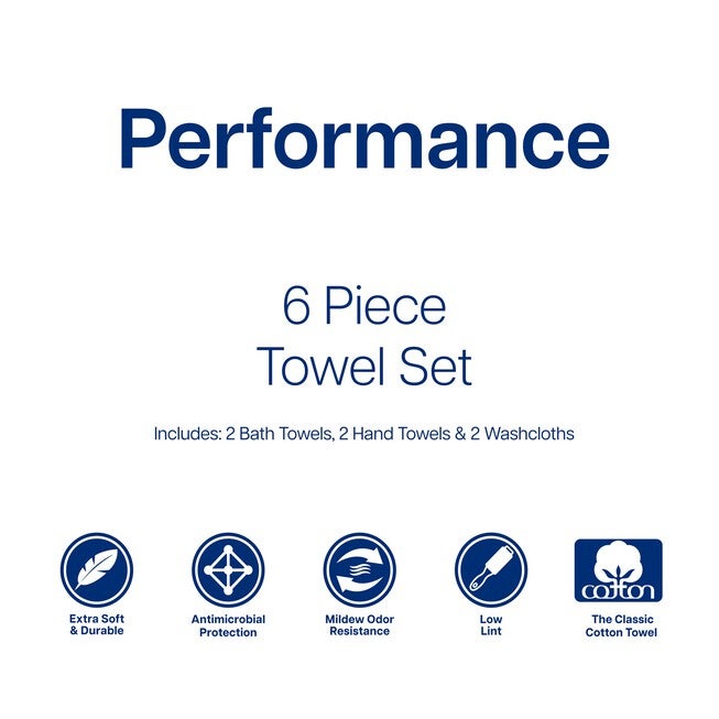 Arm & Hammer Performance 6-PC Towel Set, , alternate image number null