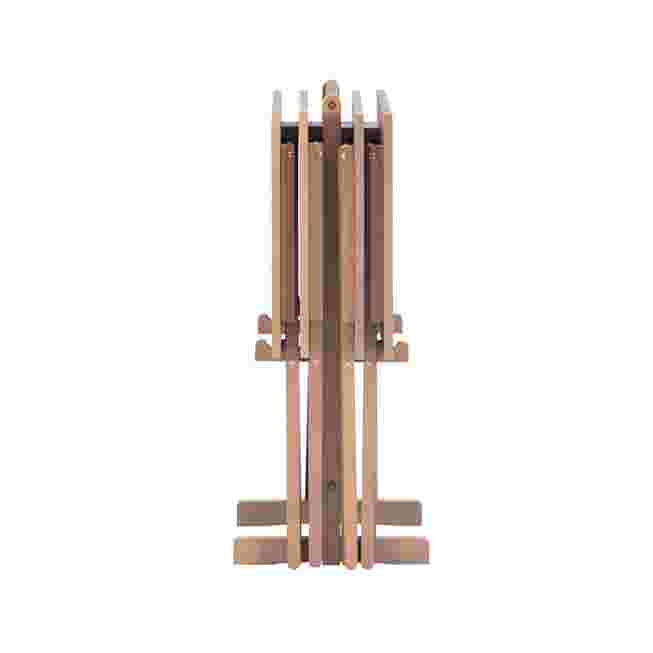 Close-up of wooden legs and connectors