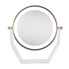 Two-Sided LED Lighted Vanity Swivel Mirror in Acrylic Base, 8X/1X, ROSE, hi-res image number null