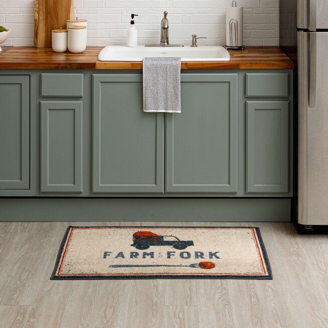Farm To Fork Grey Kitchen Rug, , alternate image number null