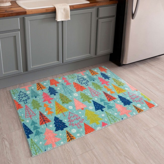 Tree Scatter Kitchen Rug, , alternate image number null