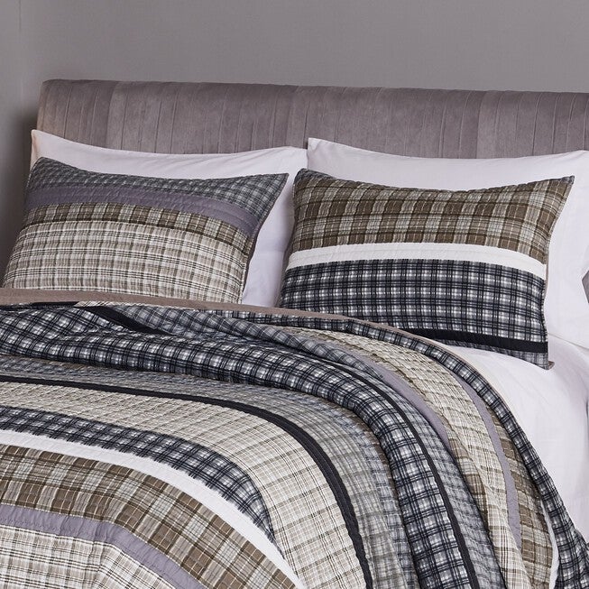 Gold Rush Gray Quilt and Pillow Sham Set, , alternate image number null