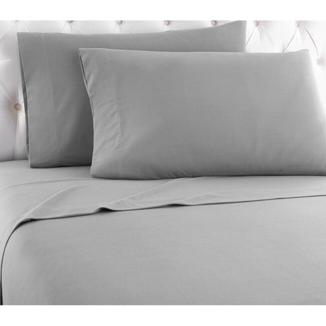 Micro Flannel® Solid Grey Sheet Set, GREYSTONE, hi-res image number 0