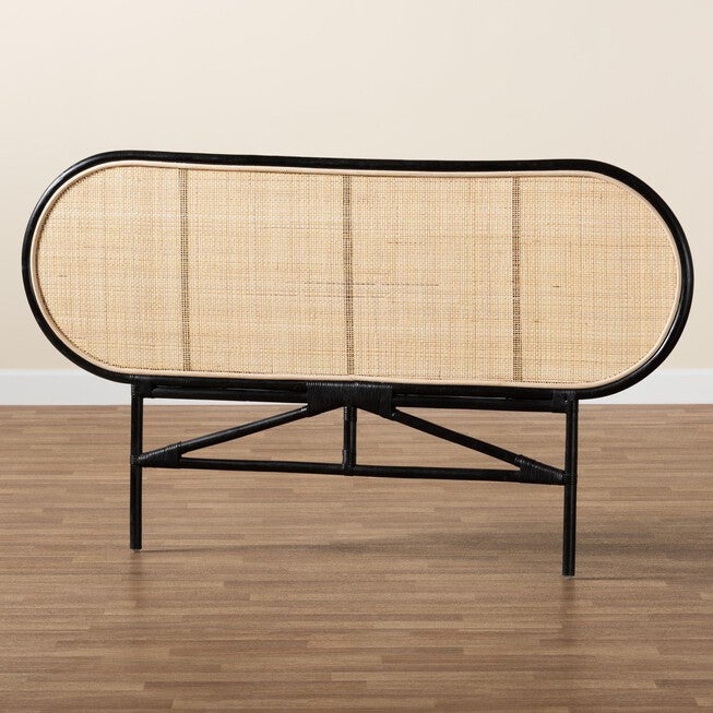 Reegan Modern Bohemian Natural Brown Rattan Queen Size Standalone Headboard, , alternate image number 13