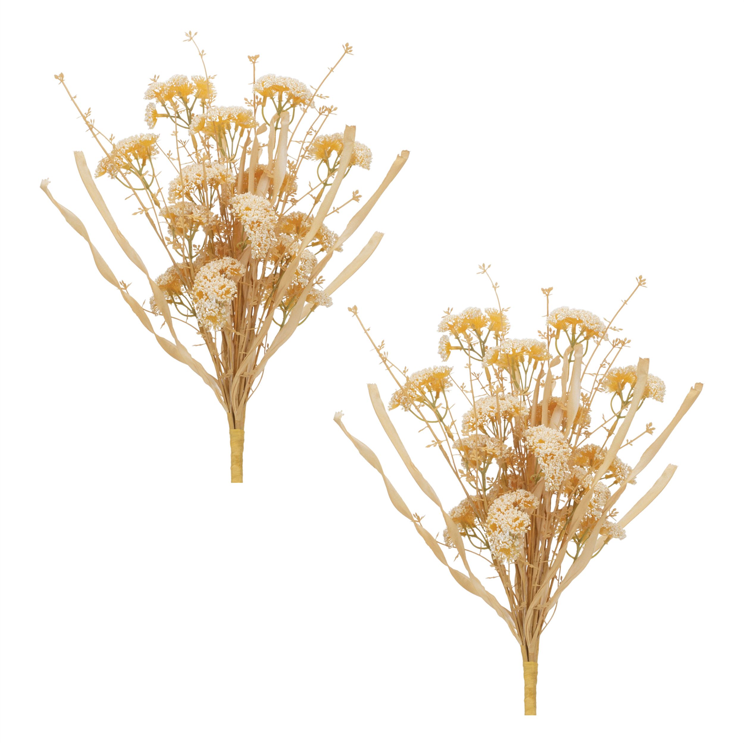 Beige Floral Grass Bush (Set of 2), BEIGE, alternate image number 2