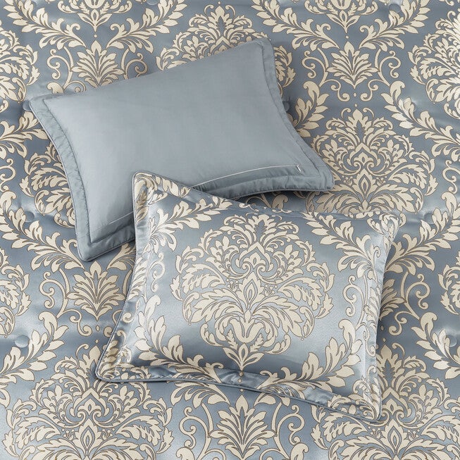 Lorenzo 3 Piece Comforter Set, BLUE, alternate image number null