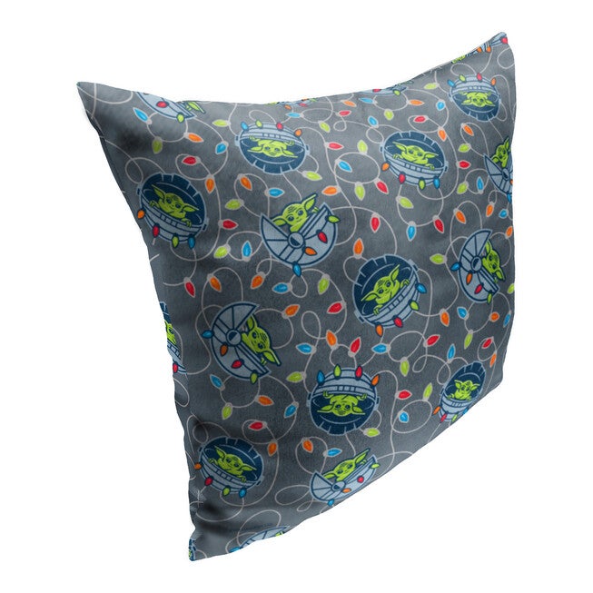 Star Wars The Mandalorian String Up The Lights Printed Throw Pillow, , on-hover image number 1