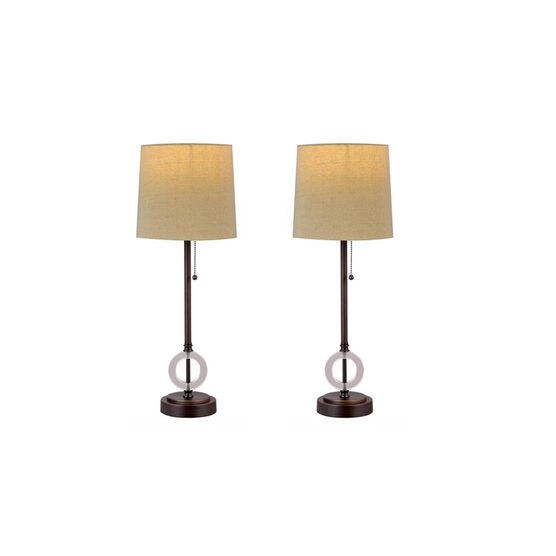 Oil Rubbed Bronze Metal 23" Table Lamp, Set 2, BRONZE, hi-res image number null