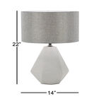 Light Grey Ceramic Transitional Table Lamp, , alternate image number null