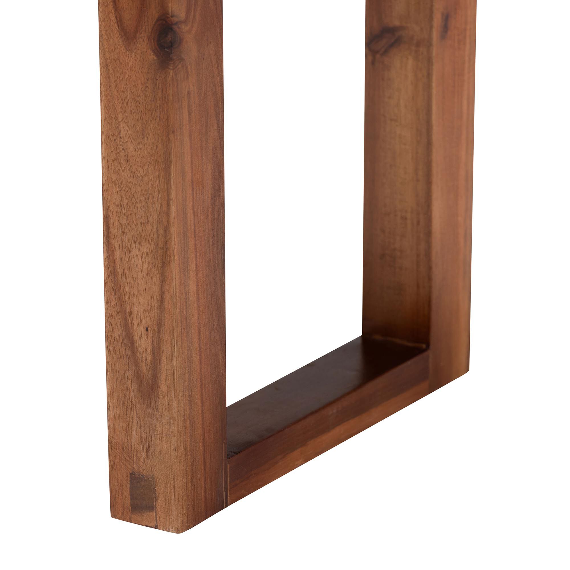 Prunella Modern Bohemian Two-Tone Navy Blue and Natural Brown Seagrass and Acacia Wood Accent Bench, BLUE, alternate image number 5