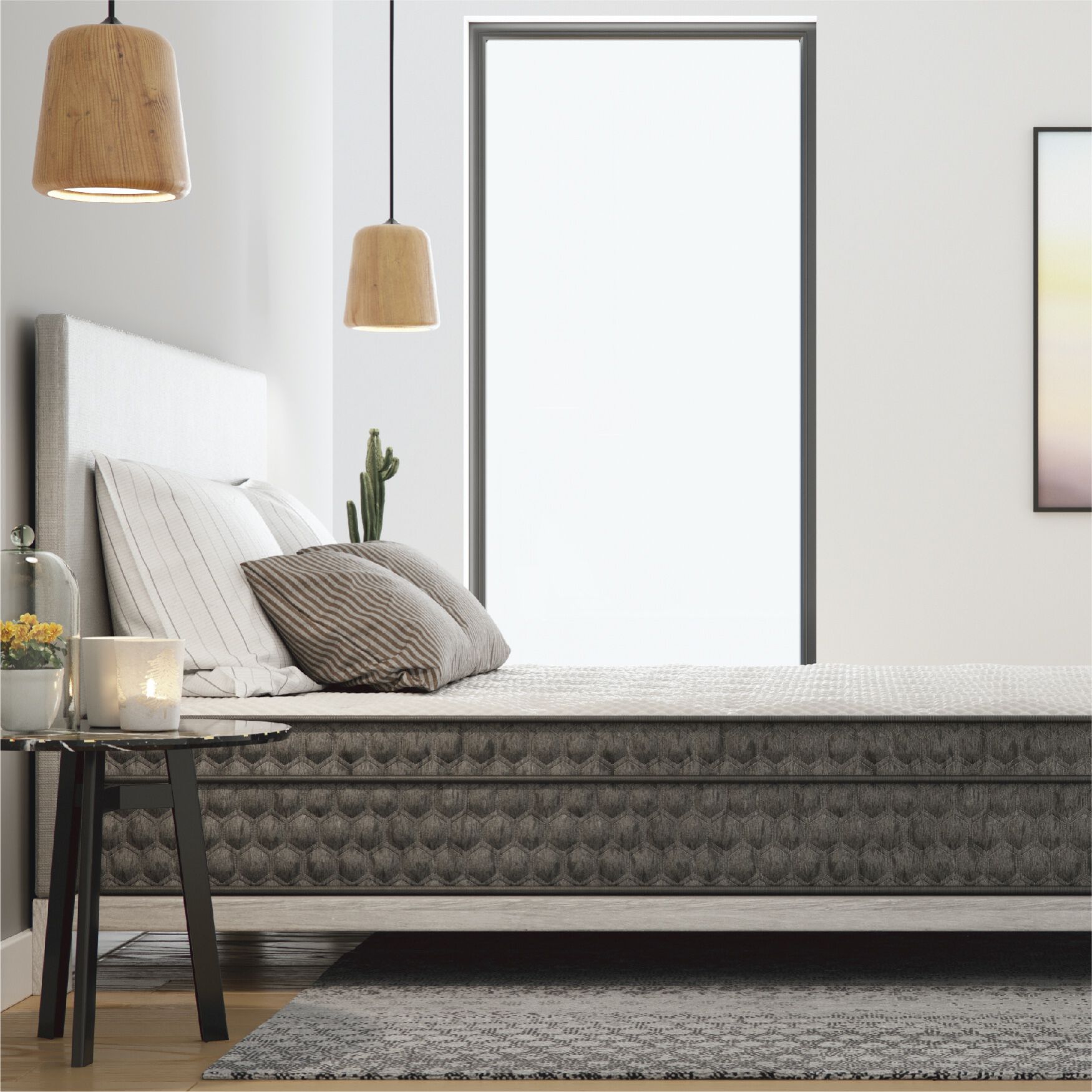 11 inches Gel Memory Foam Quilted Hybrid, Medium, King Mattress, , alternate image number 3