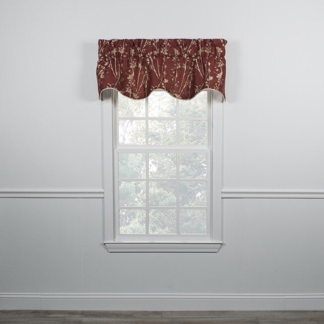 Meadow Lined Scallop Valance, CARDINAL, hi-res image number 0