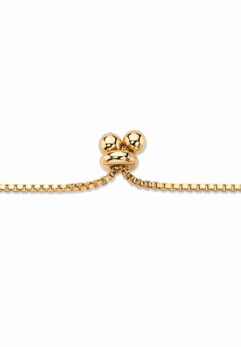 Gold-Plated Bolo Bracelet, Simulated Birthstone 9.25" Adjustable, , on-hover image number null