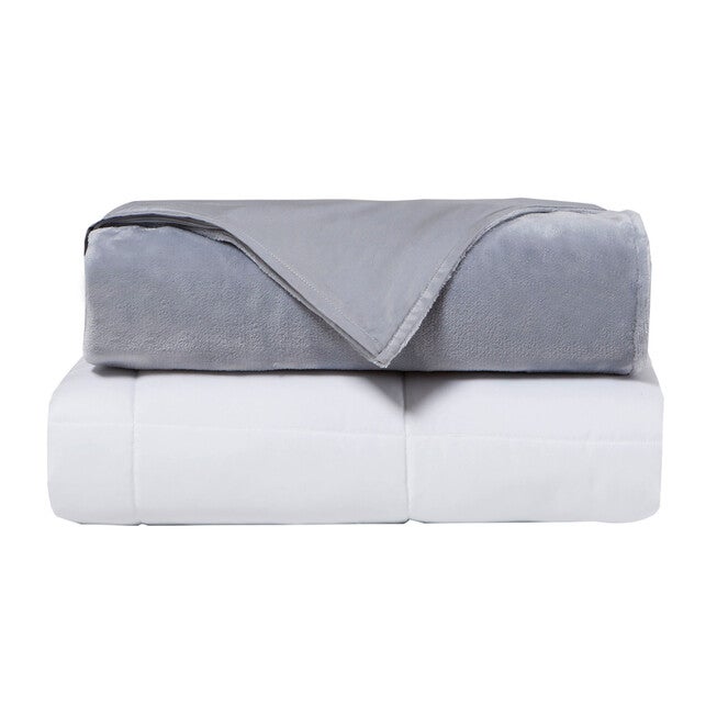 Crystal 15lb Reversible Cooling Weighted 48x72 Blanket with Removable Cover, , alternate image number null