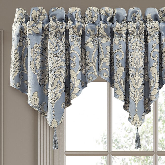 Lorenzo Window Ascot Valance, BLUE, alternate image number null