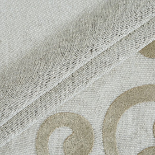 Natalie Semi Sheer Scroll Grommet Panel Pair, , alternate image number null