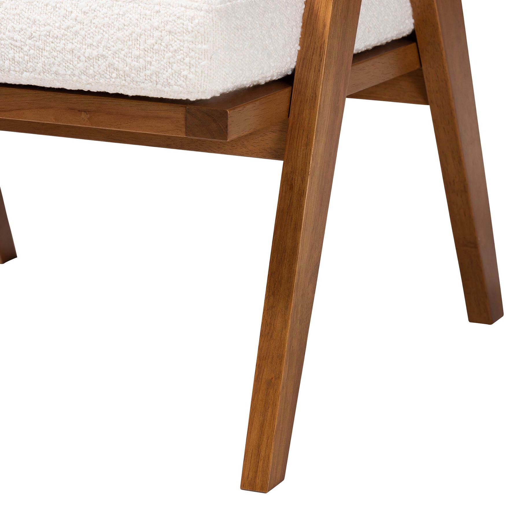 Rear/side view of leg and frame
