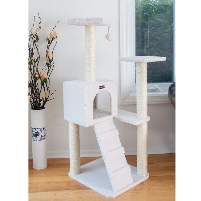 Fleece Covered 53 inches High Real Wood Cat Tree, , alternate image number 3