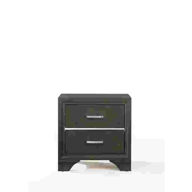 Nightstand front view with two drawers