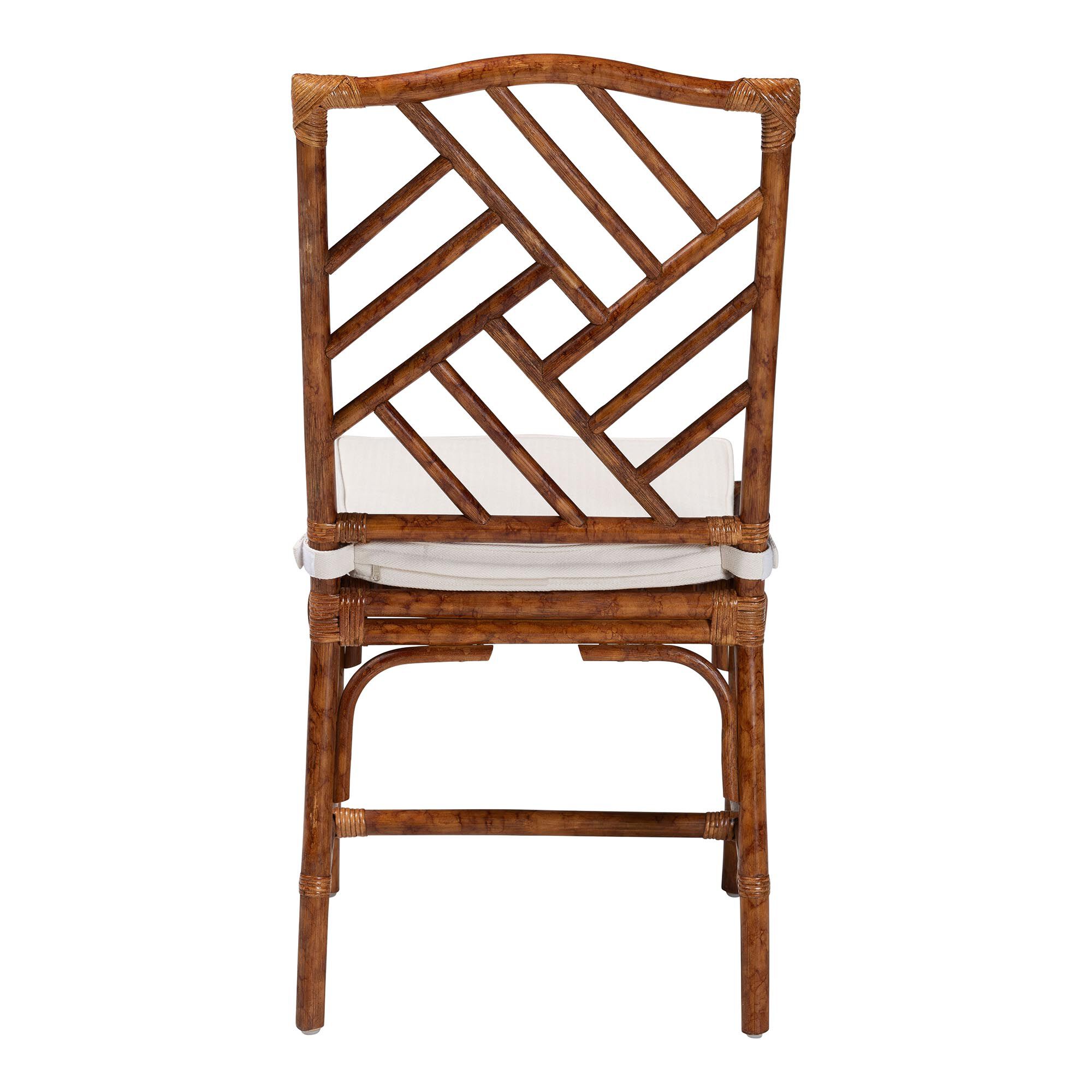 Rio Marbled Tortoise Natural Rattan Dining Chair, BROWN, alternate image number 4
