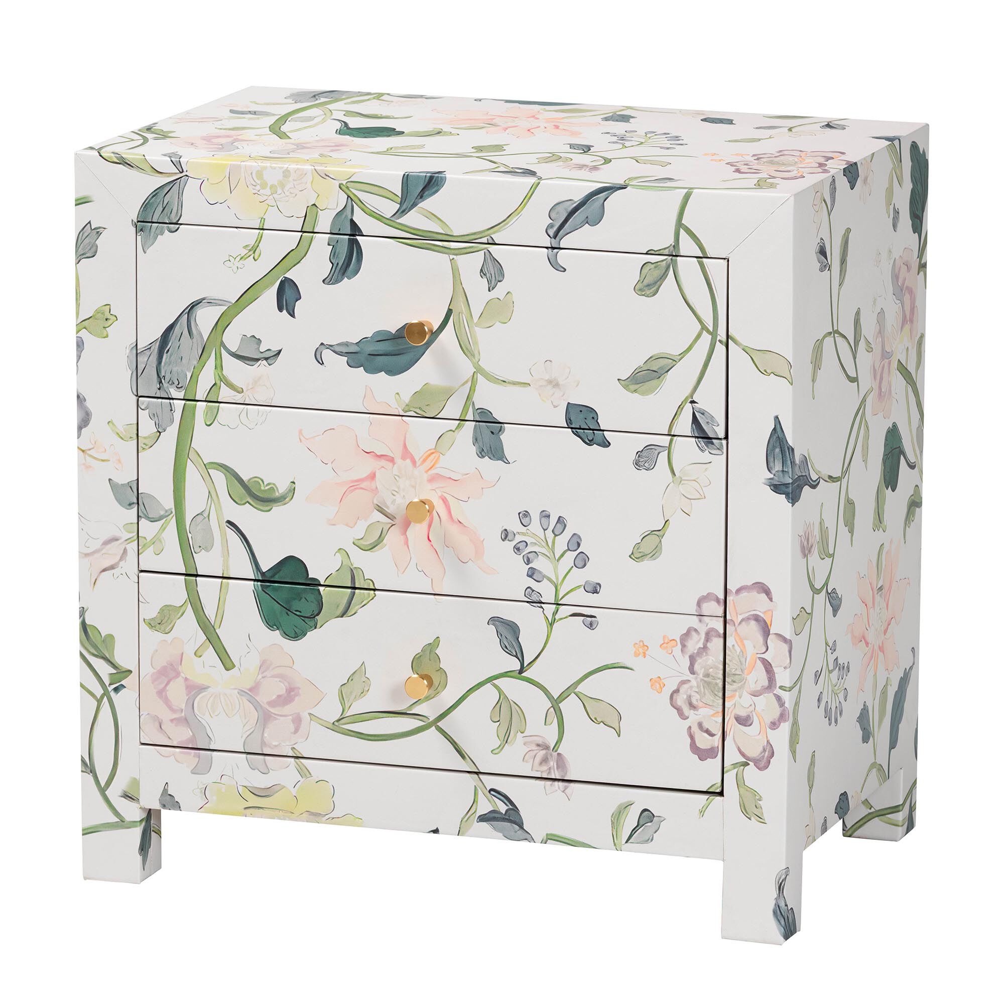Connery Floral  End Table, MULTICOLOR, alternate image number 1