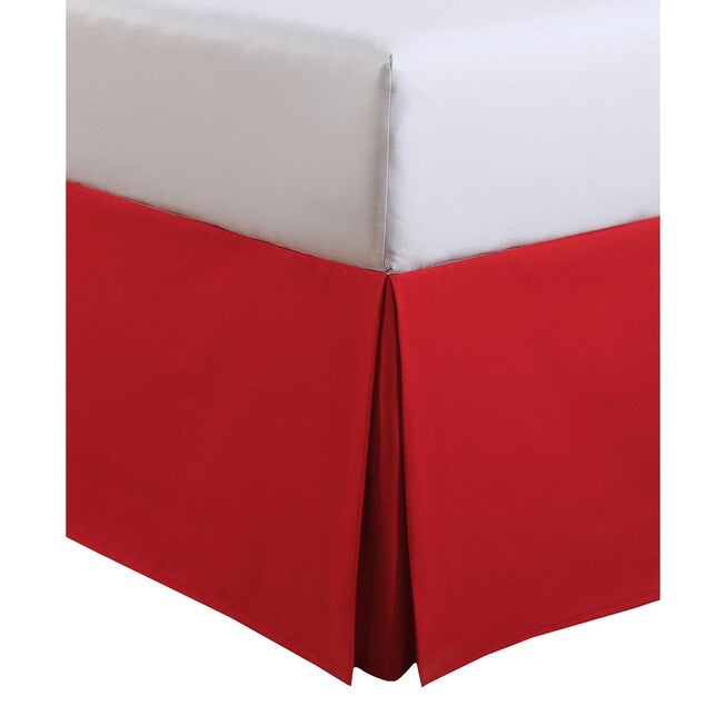 Luxury Hotel Kids Tailored 14 inches Drop Red Bed Skirt, , on-hover image number null