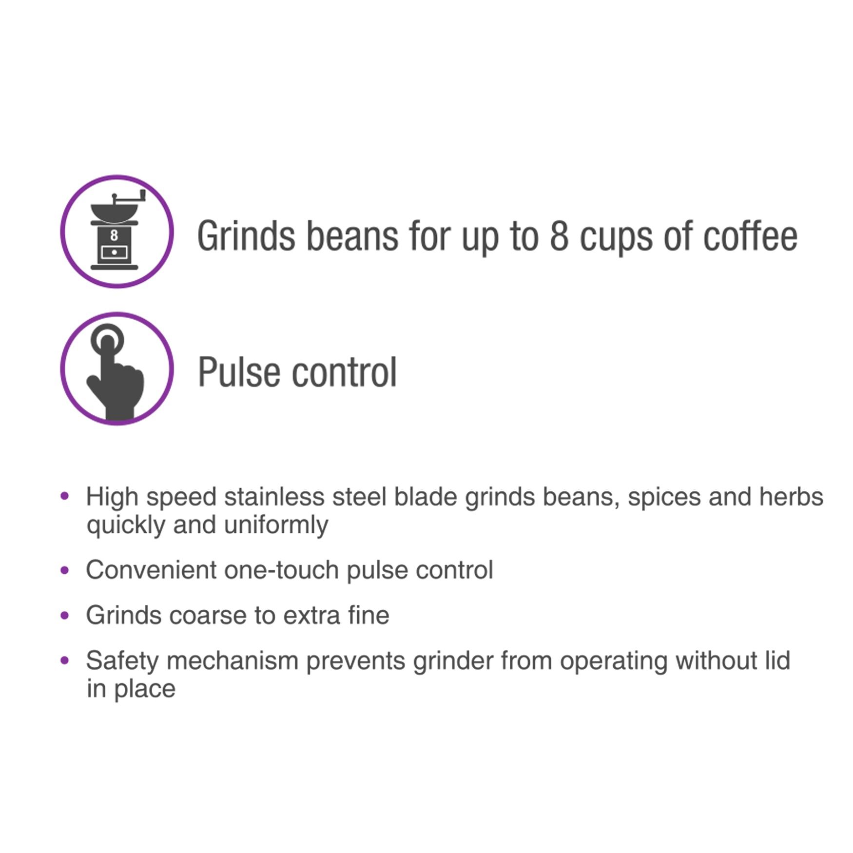 Coffee, Herb & Spice Grinder - Black, , alternate image number 3