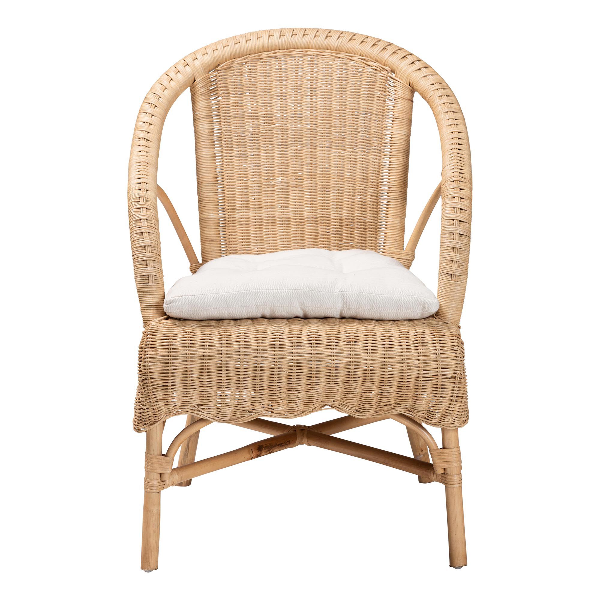 Reinu Natural Rattan Dining Chair, NATURAL, alternate image number 2