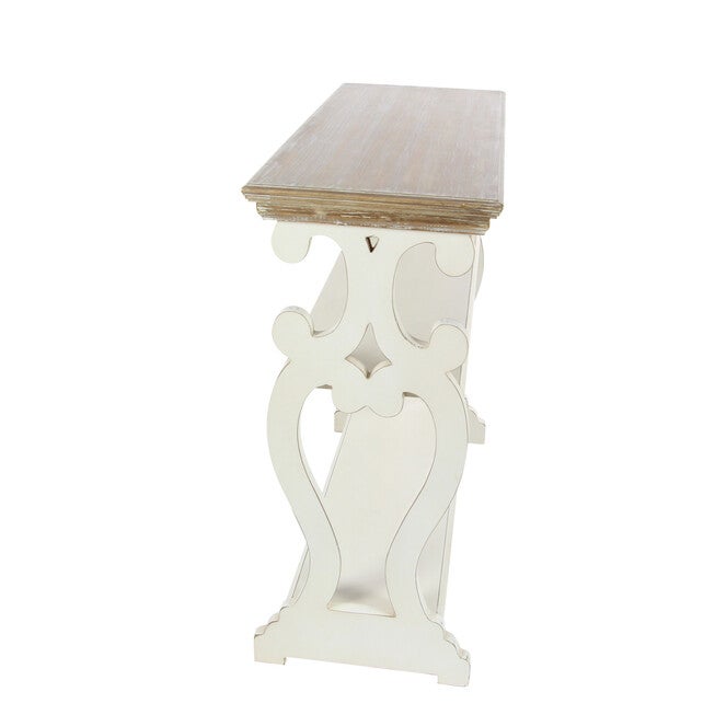 White Farmhouse Wood Console Table, 32 x 38, , alternate image number 3