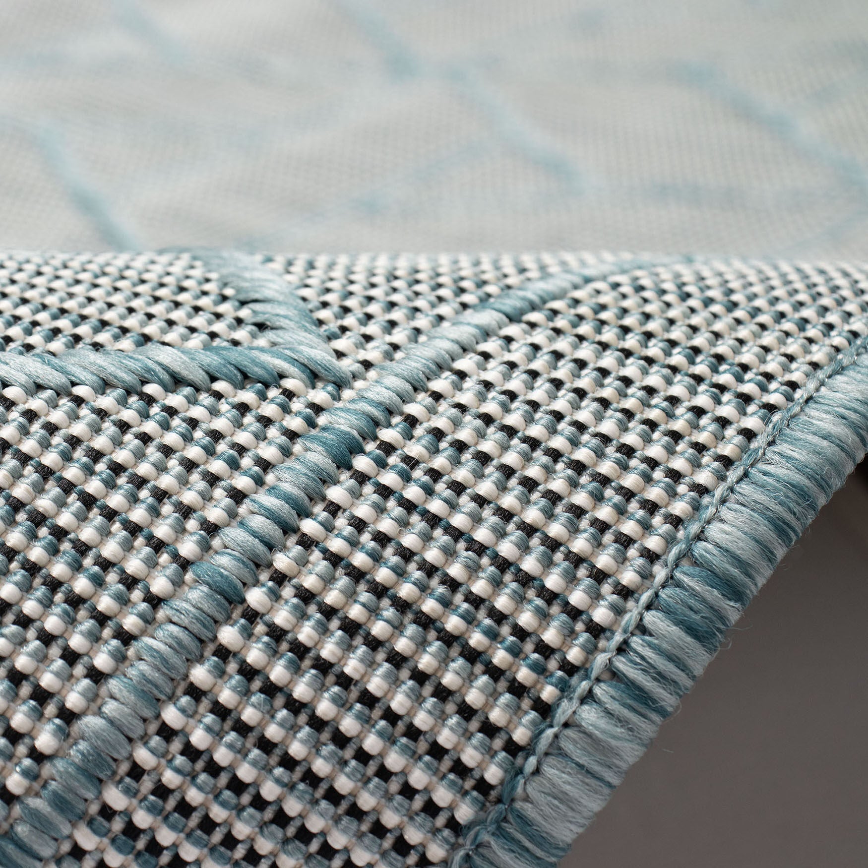 Carmel Pyramid Indoor/Outdoor Area Rug Aqua, , alternate image number 3