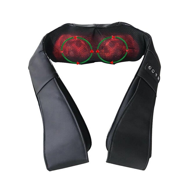 Panther Neck, Shoulder Massager With Heat, BLACK, hi-res image number null