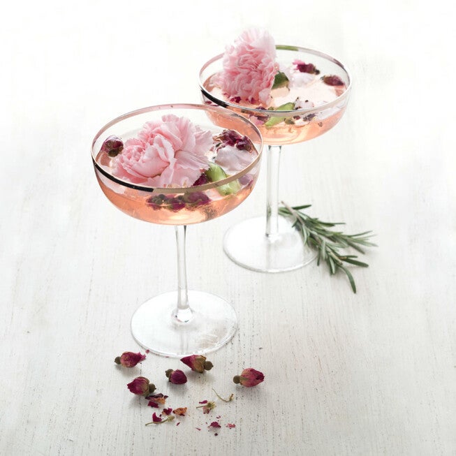 Copper Rim Crystal Coupe Set, , alternate image number 3