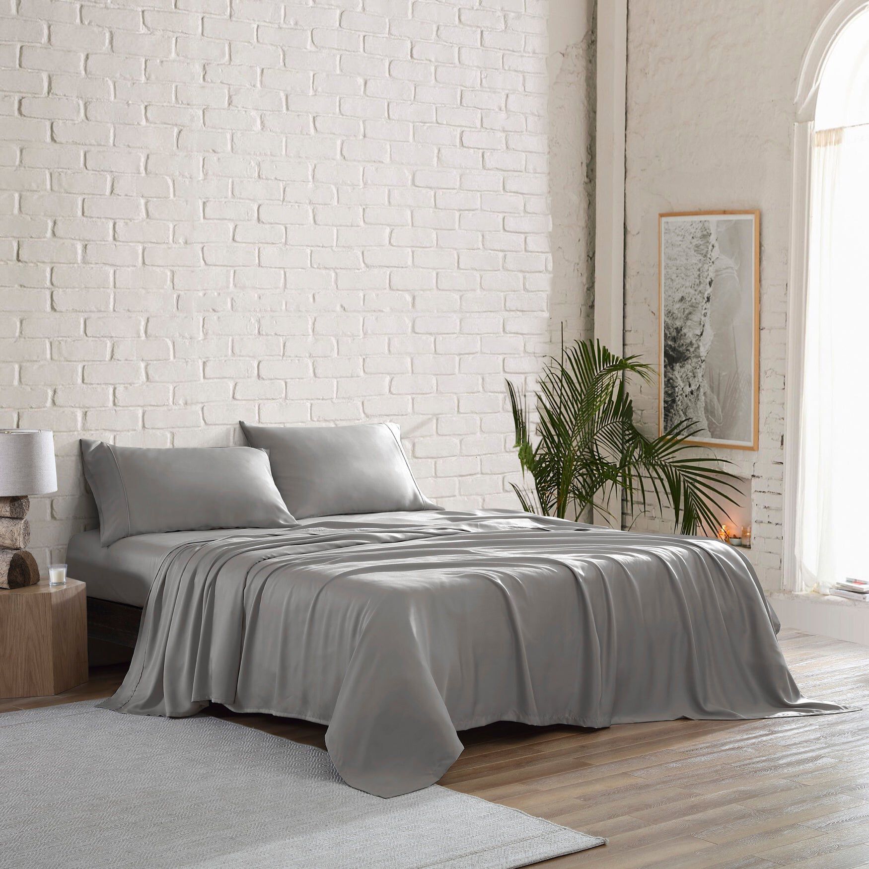 300 Thread Count TENCEL&trade; Lyocell Sateen Set, GREY, hi-res image number 0