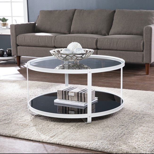 Vimmerly Glass Top Cocktail Table, BLACK, hi-res image number null