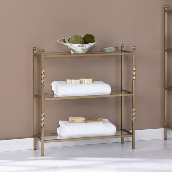 Reinzo 3-Tier Bathroom Shelf, GOLD, hi-res image number null