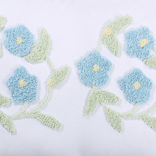 Bloomfield Collection in Floral Design 100% Cotton Tufted Chenille Standard Sham , , on-hover image number 1