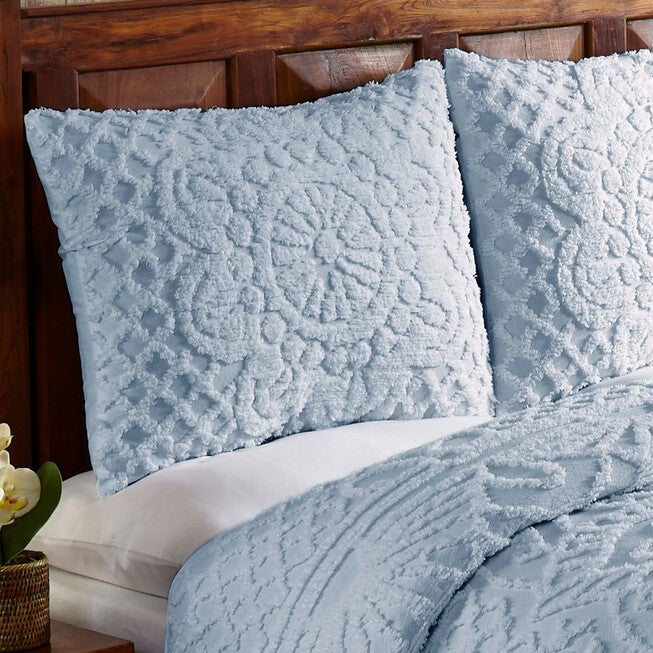 Trevor Collection Tufted Chenille Bedspread Set , , alternate image number 1