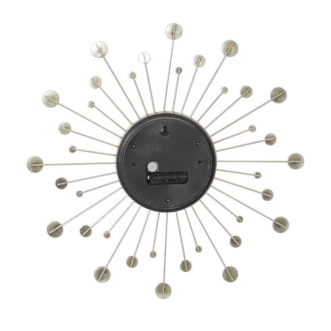 Gold Glam Metal Wall Clock, , on-hover image number 1