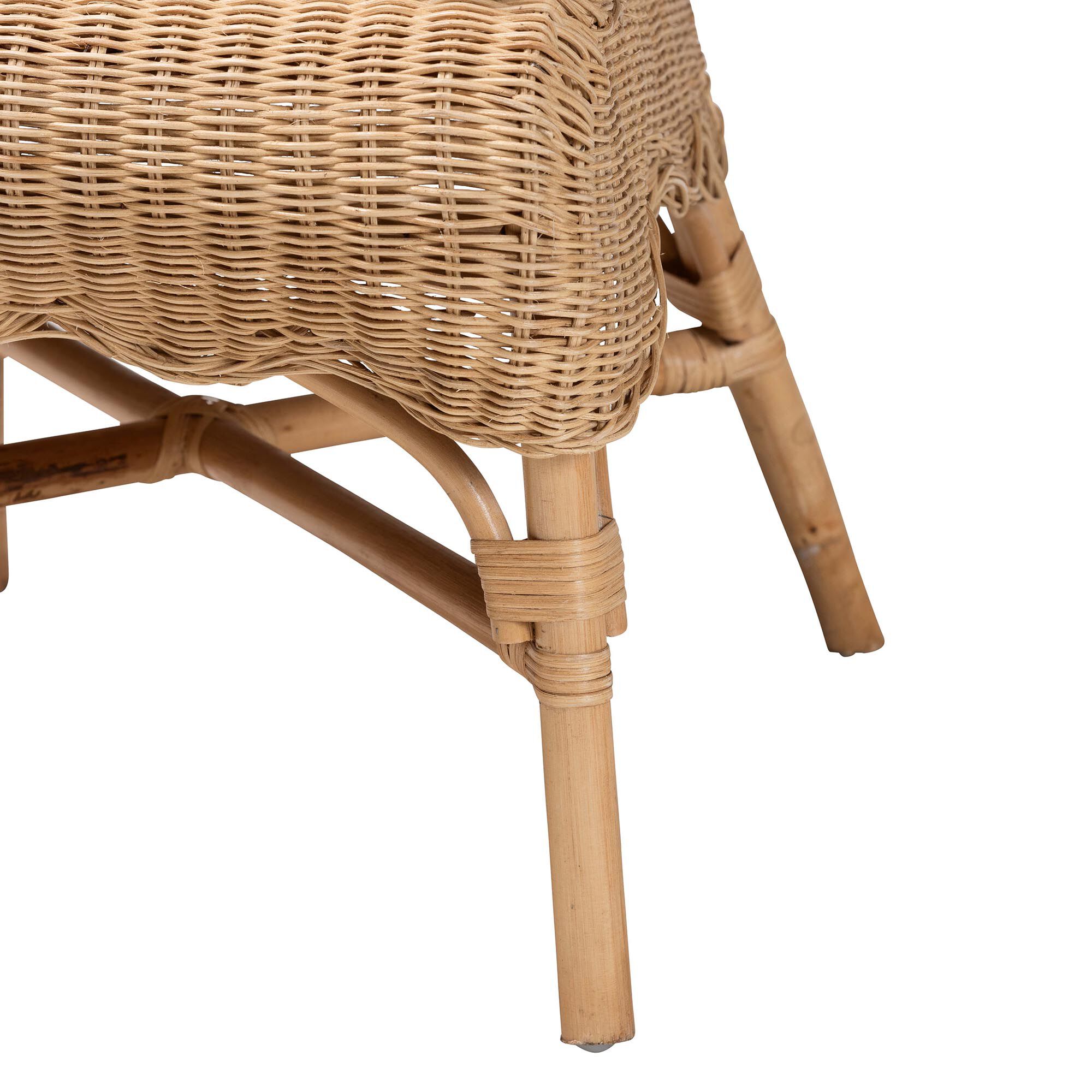 Reinu Natural Rattan Dining Chair, NATURAL, alternate image number 6