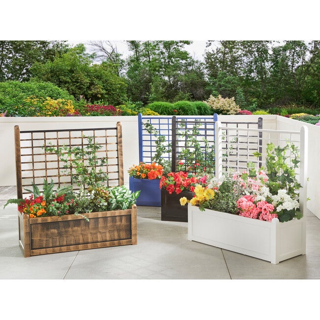 Flower Box With Trellis, BRONZE, hi-res image number null