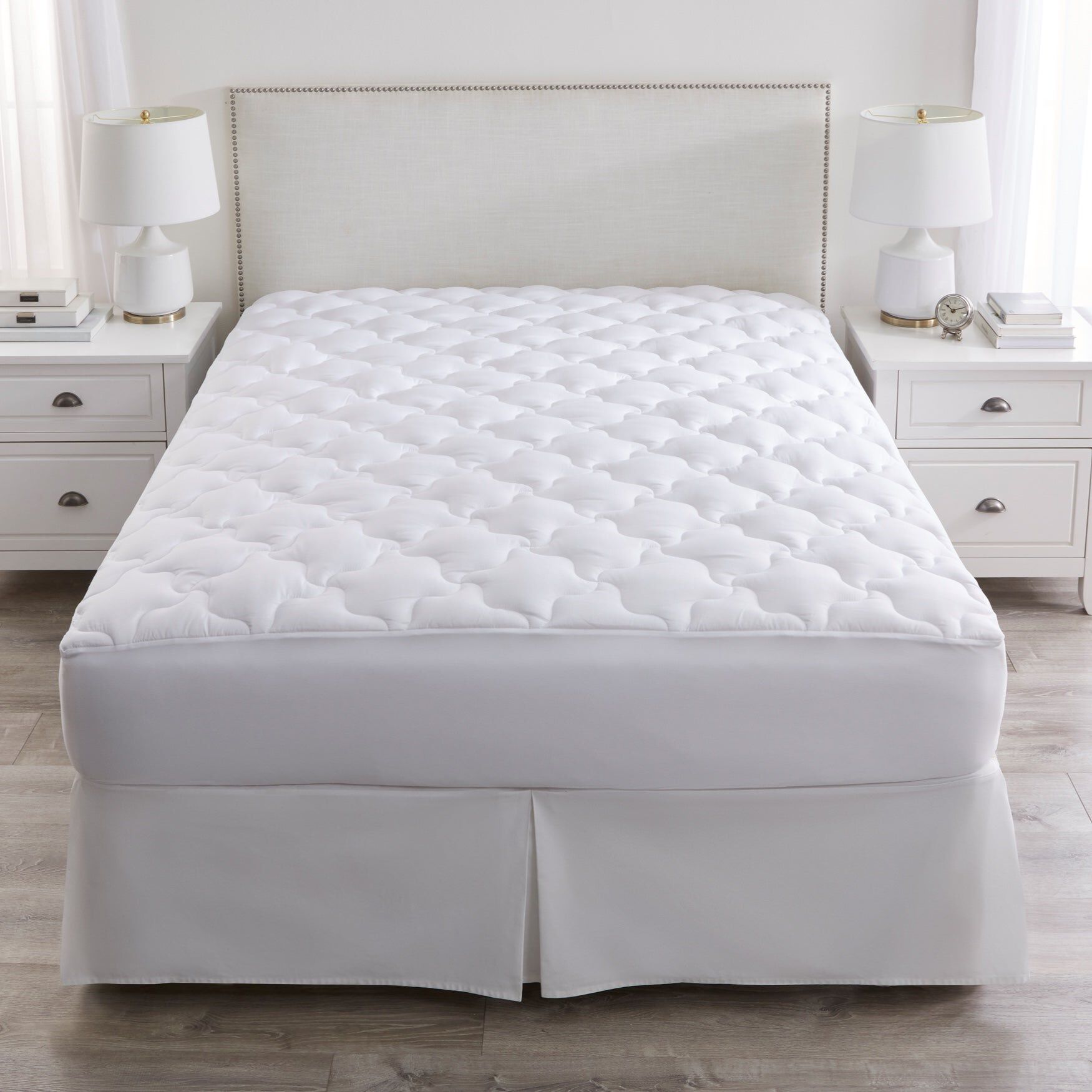 BH Studio Mattress Pad, WHITE, hi-res image number 0