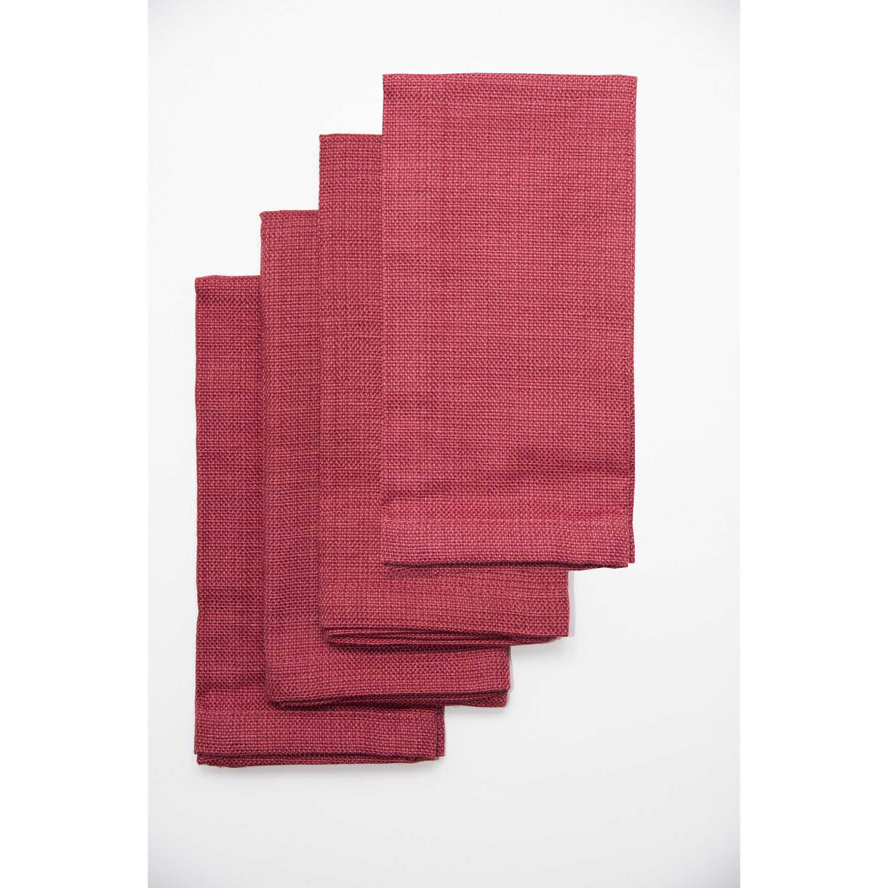 Danube 4 Pk Cloth Napkins, RED, hi-res image number 0