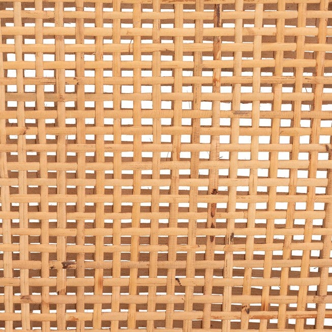 Lingga Modern Bohemian Dark Brown Mahogany Wood And Natural Rattan Counter Stool, , alternate image number null