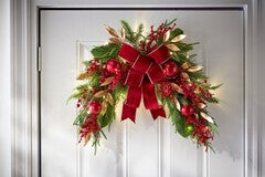 36" Pre-Lit Bordeaux Swag