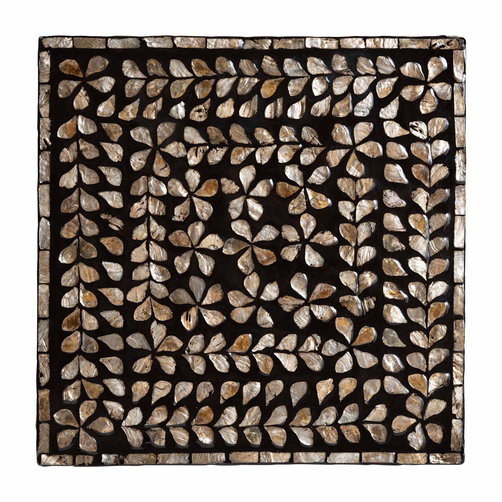 Feronia Modern Bohemian Black and Bronze Mother of Pearl End Table, , alternate image number 9